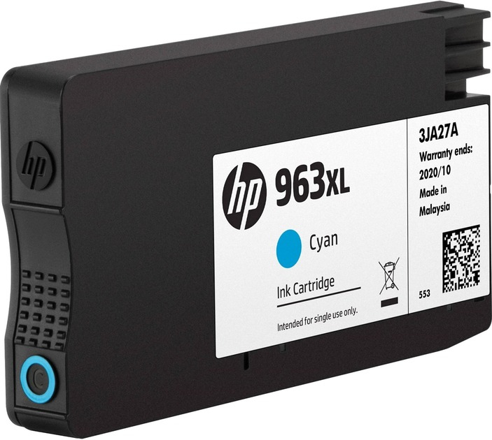 Картридж струйный HP 963XL High Yield Cyan Original Ink Cartridge (3JA27AE) фото 2