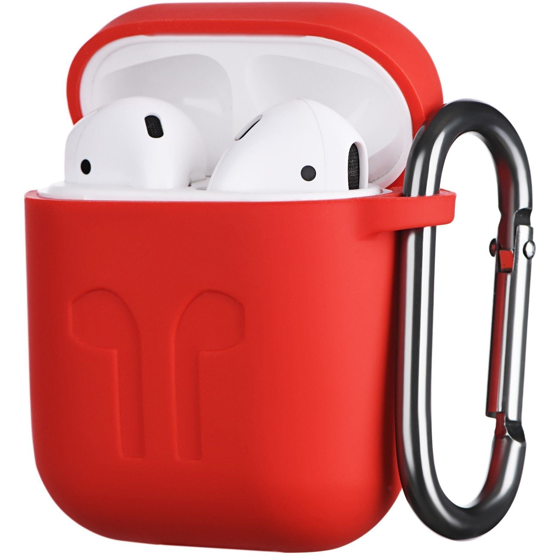 Чехол 2Е для Apple AirPods Pure Color Silicone (1.5mm) Imprint Rose red (2E-AIR-PODS-IBSI-1.5-RRD) фото 2