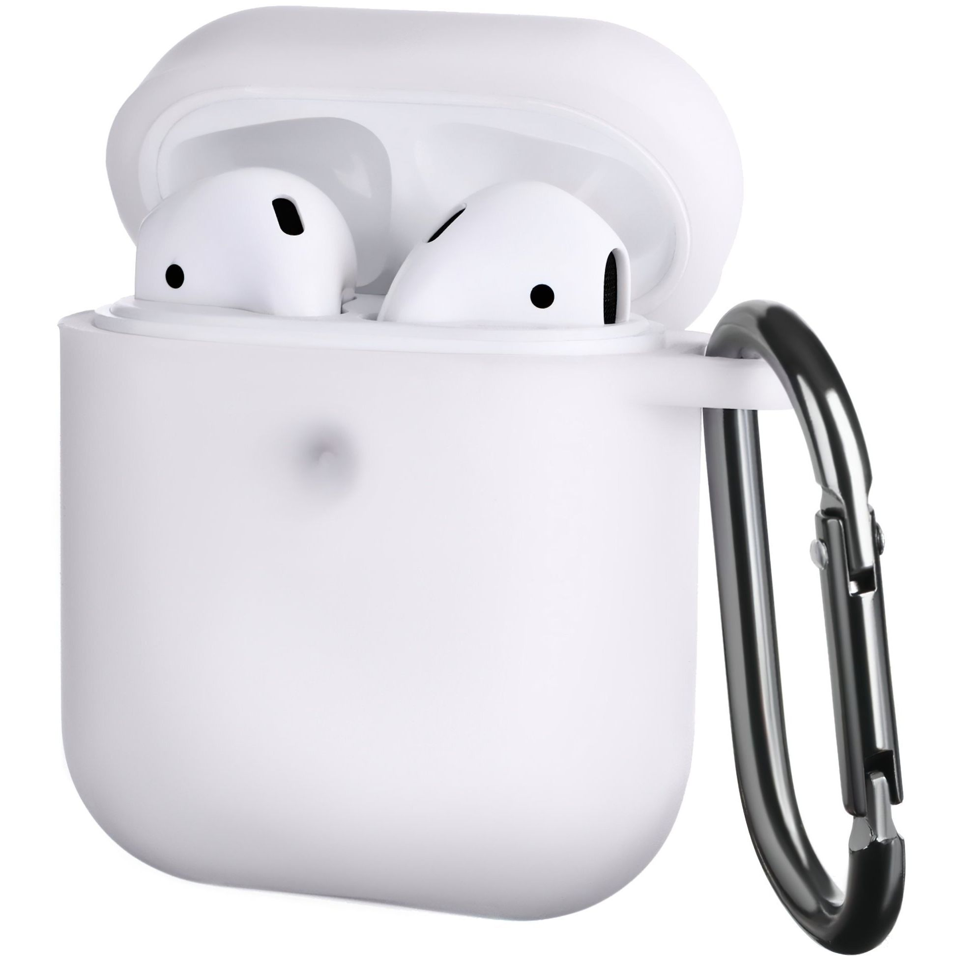 Чохол 2Е для Apple AirPods Pure Color Silicone (3mm) White (2E-AIR-PODS-IBPCS-3-WT)фото2