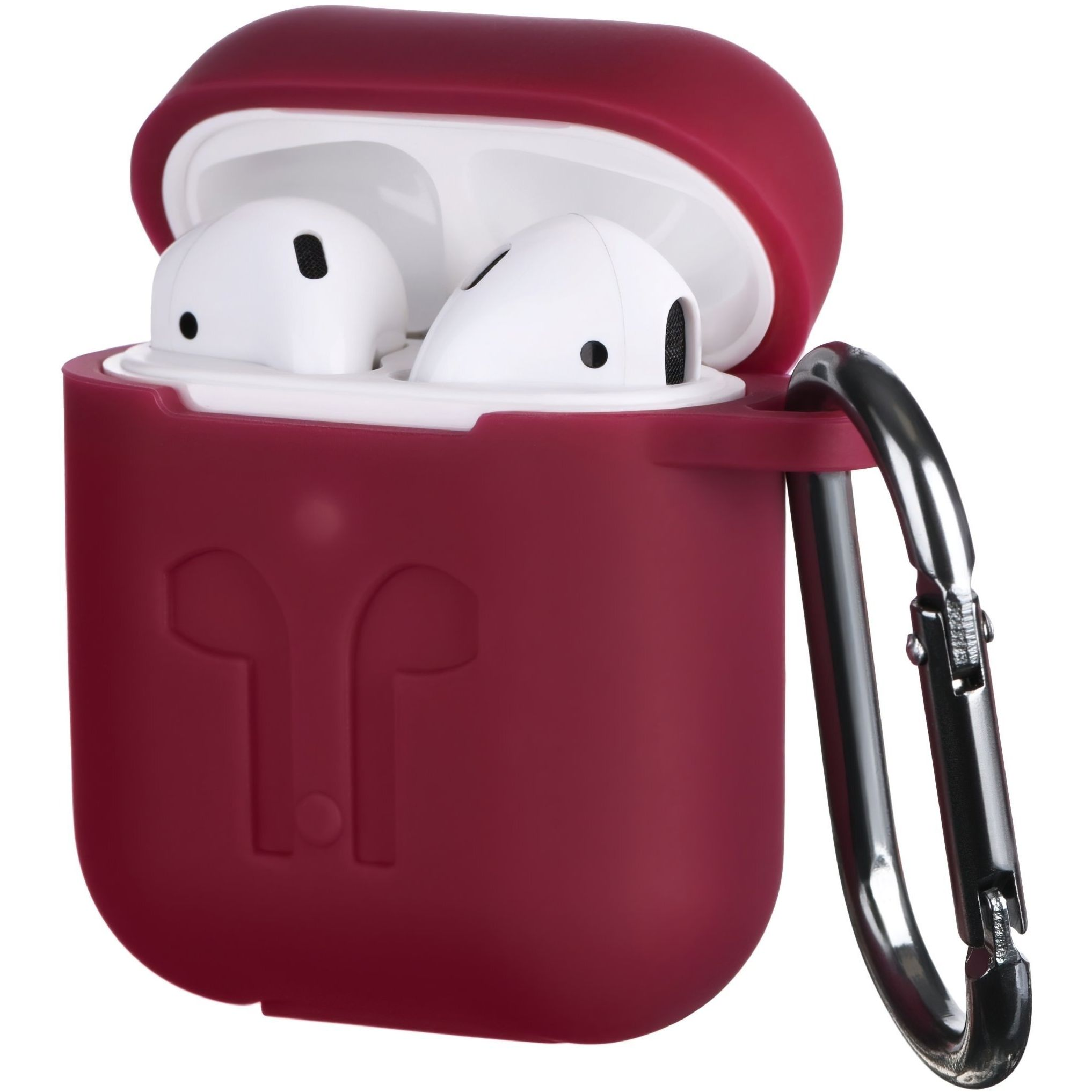 Чехол 2Е для Apple AirPods Pure Color Silicone (3mm) Imprint Marsala (2E-AIR-PODS-IBPCSI-3-M) фото 2