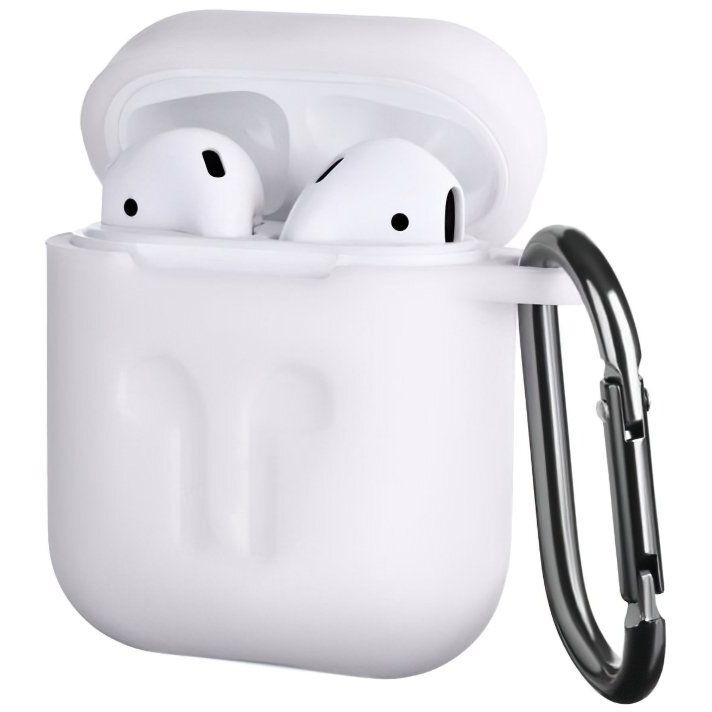 Чехол 2Е для Apple AirPods Pure Color Silicone (3mm) Imprint White (2E-AIR-PODS-IBPCSI-3-WT) фото 2