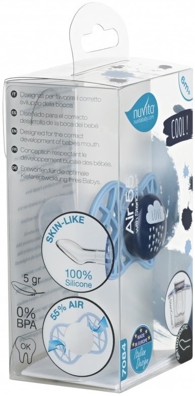 Пустышка ортодонтическая Nuvita NV7084 Air55 Cool 6m+ 