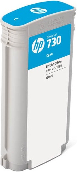 Картридж струйный HP No. 730 DesignJet T1600/T1700/T2600 Cyan, 130 ml (P2V62A) фото 3