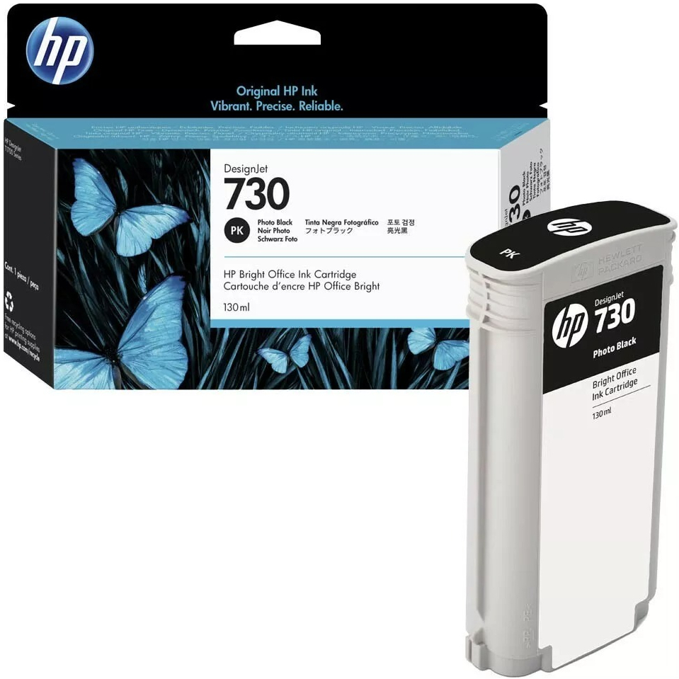 Картридж струйный HP No. 730 DesignJet T1600/T1700/T2600 Photo Black, 130 ml (P2V67A) фото 2