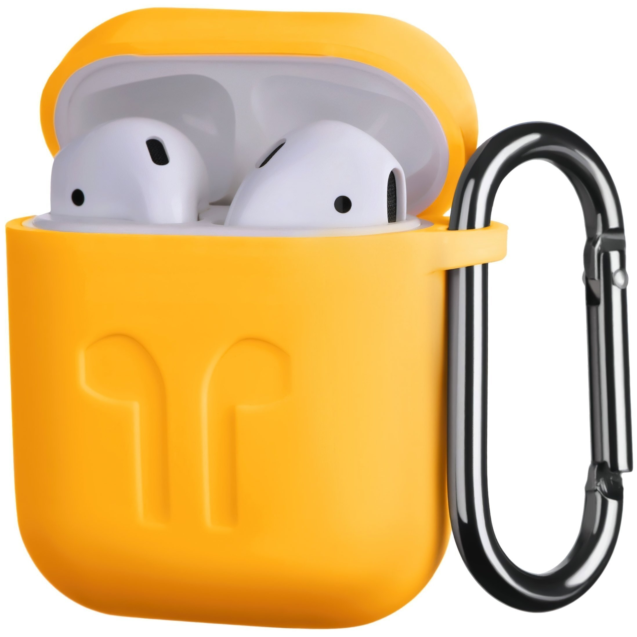 Чехол 2Е для Apple AirPods Pure Color Silicone Imprint (1.5mm) Yellow (2E-AIR-PODS-IBSI-1.5-YW) фото 2