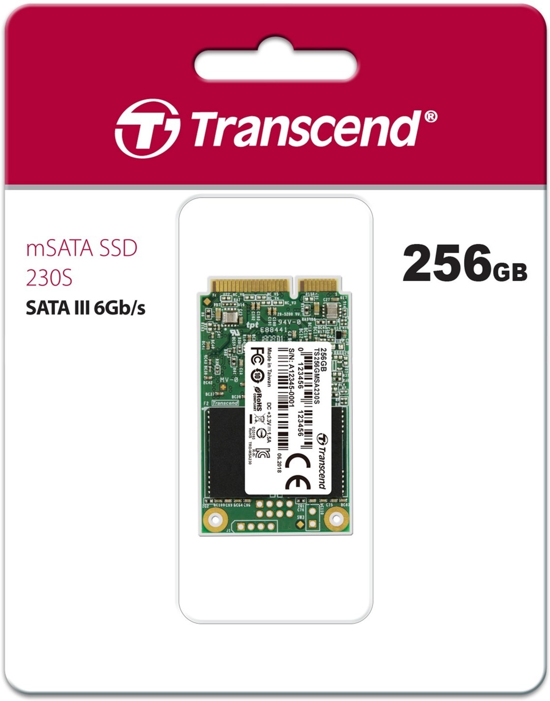 SSD накопичувач mSATA Transcend 230S 256GB 3D TLCфото2