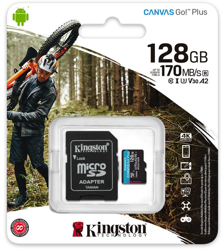 Карта пам`яті Kingston microSDXC 128GB Canvas Go Plus 170R A2 U3 V30 (SDCG3/128GBSP)фото3