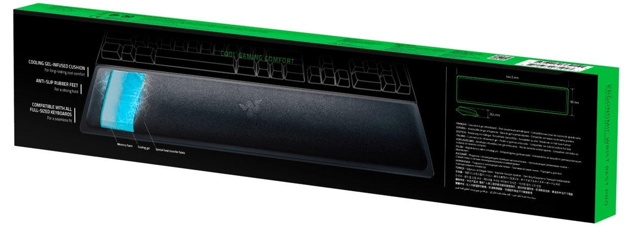 Підставка під зап'ястя для клавіатури Razer Wrist Rest Pro (Cooling Gel)фото6
