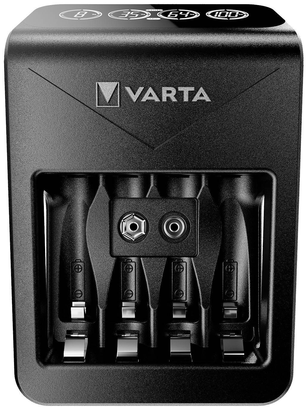 Зарядний пристрій VARTA LCD Plug Charger + Акумулятор NI-MH AA 2100 мАг, 4 шт. (57687101441)фото