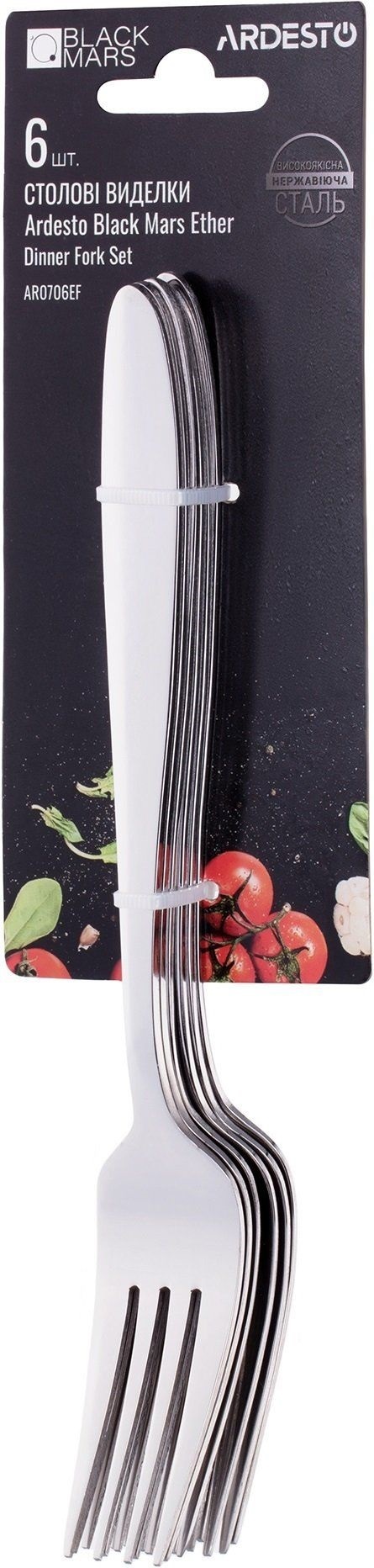 Набор столовых вилок ARDESTO Black Mars Ether 6 предметов (AR0706EF) фото 2