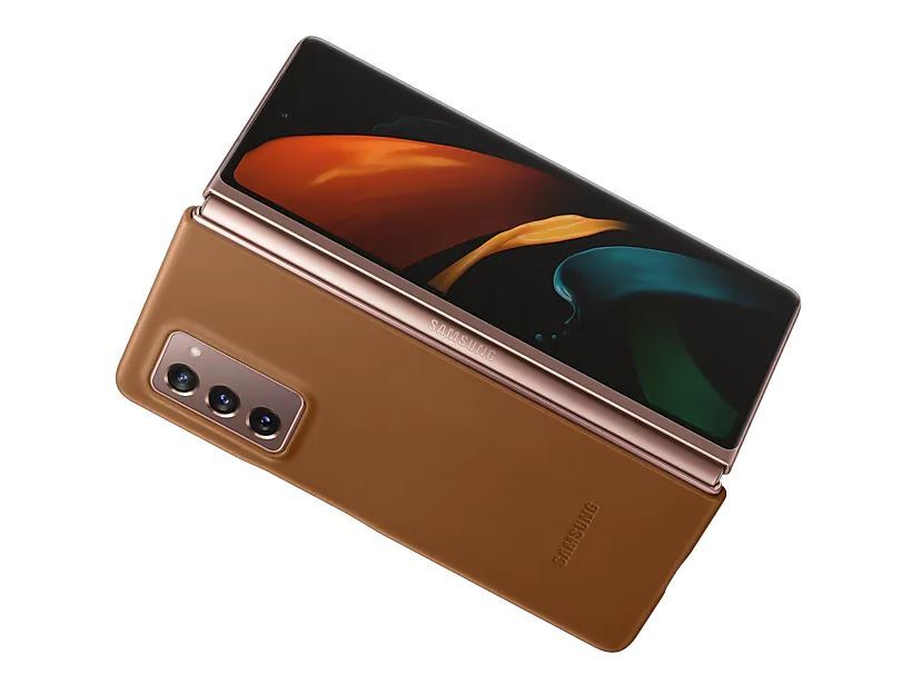 Чехол Samsung для Galaxy Fold 2 Leather Cover Brown (EF-VF916LAEGRU) фото 4
