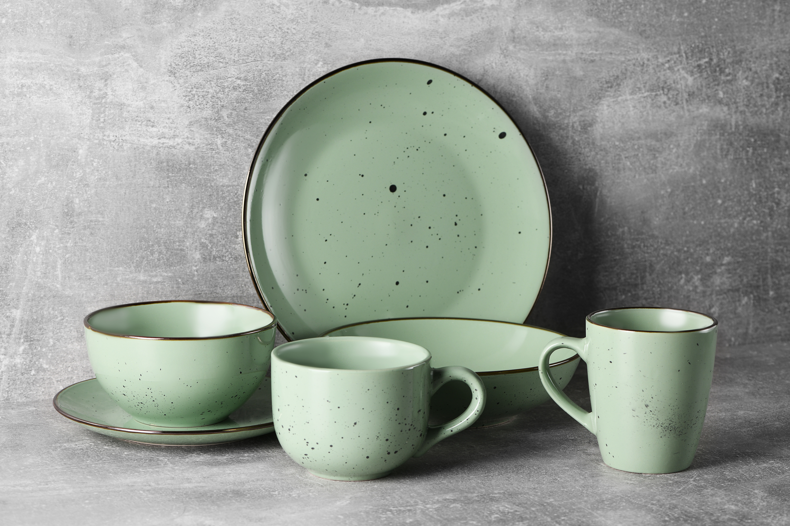 Тарілка обідня ARDESTO Bagheria 26 см, Pastel green (AR2926GGC)фото