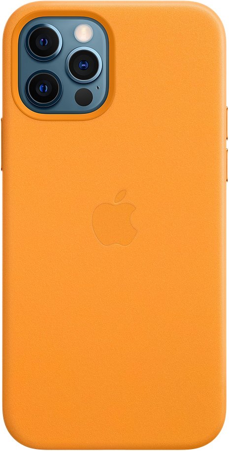 Чохол Apple для iPhone 12/12 Pro Leather Case with MagSafe California Poppy (MHKC3ZE/A)фото2