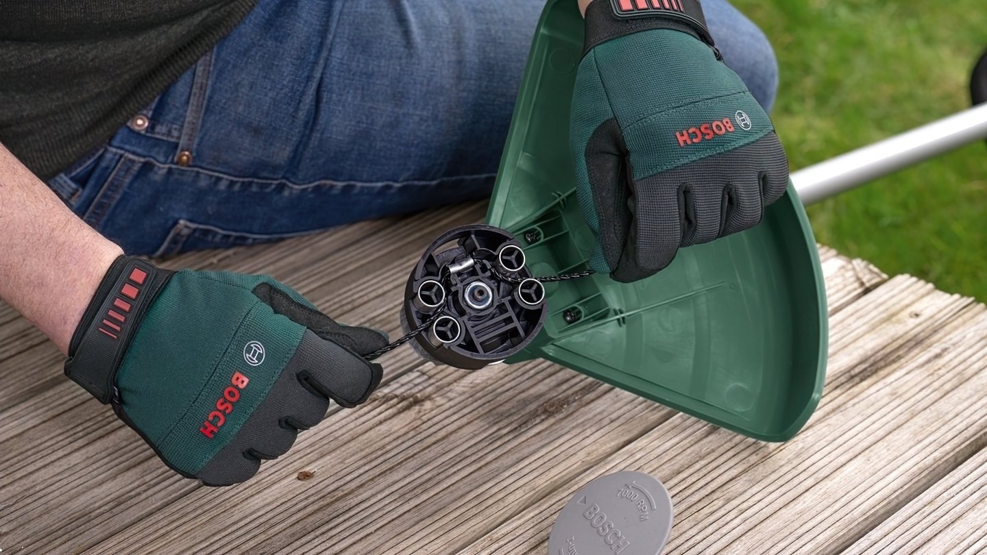 Тример садовий електричний Bosch AFS 23-37, 1,3 к.с., ніж, волосінь, ремінь (0.600.8A9.000) фото5