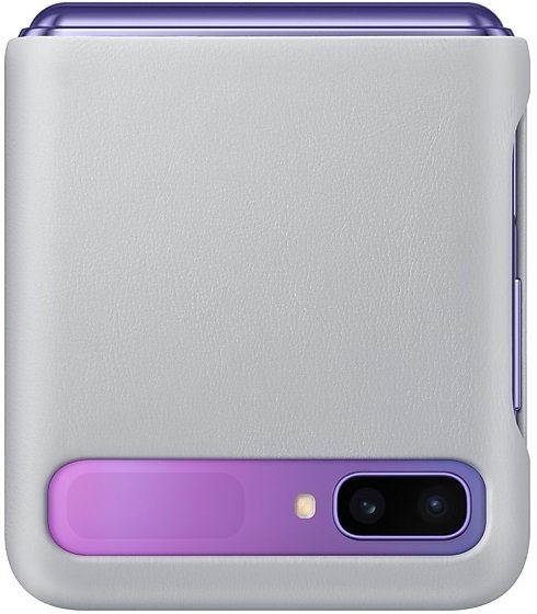 Чехол Samsung для Galaxy Flip (F700) Leather Cover Silver_ фото 5