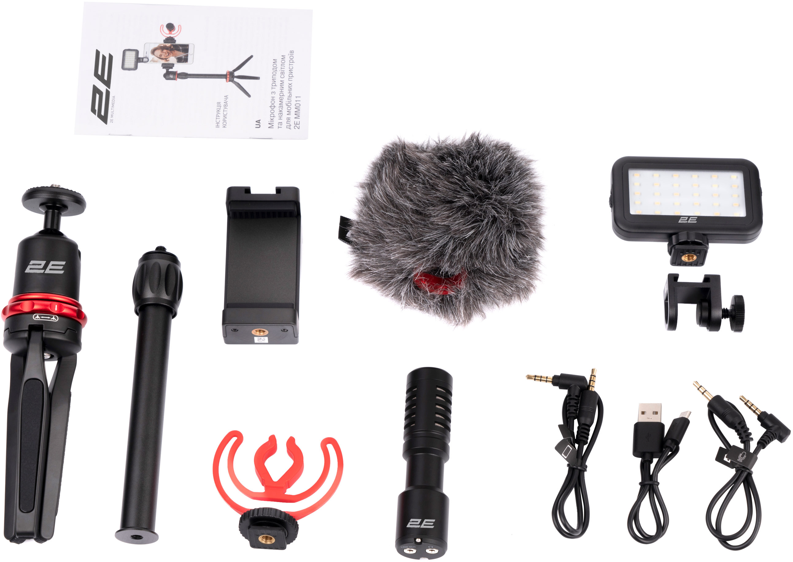 Микрофон с триподом для мобильных устройств 2Е MM011 Vlog KIT, 3.5mm (2E-MM011) фото 18