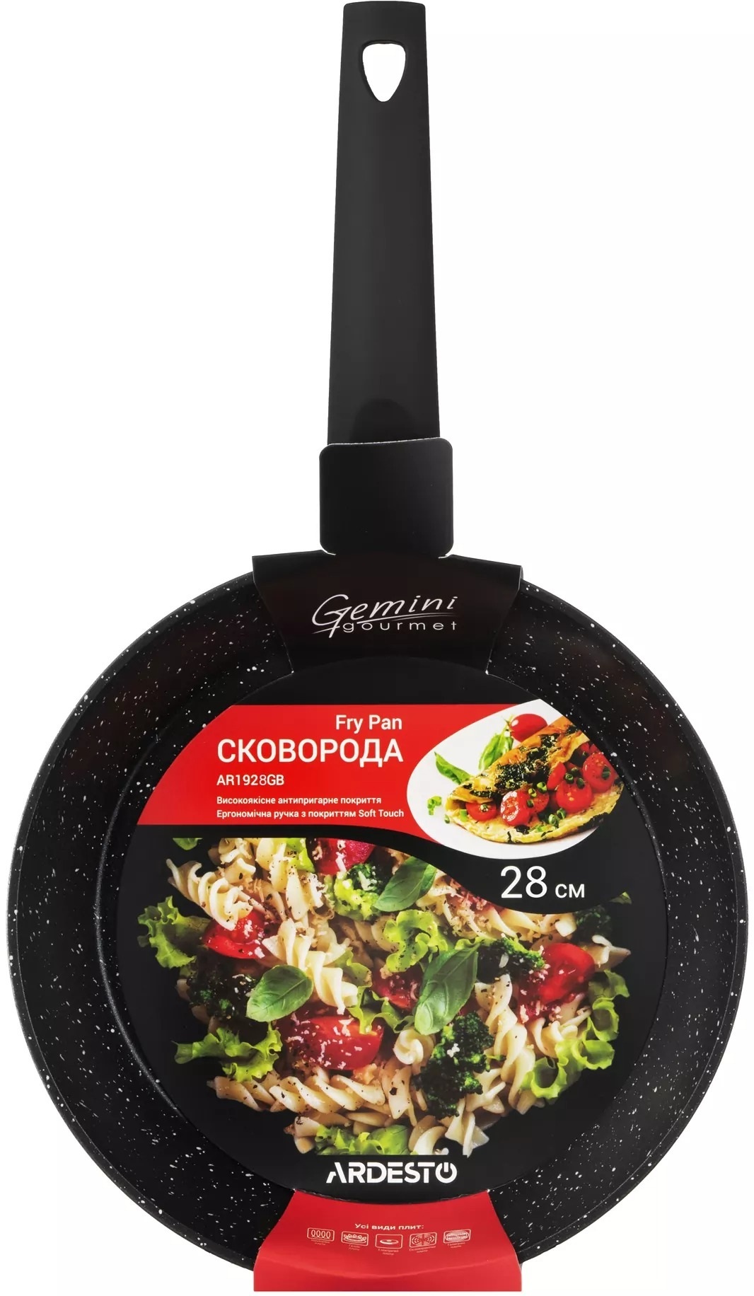 Сковорода ARDESTO Gemini Gourmet Spoleto 28 см черный (AR1928GB) фото 5