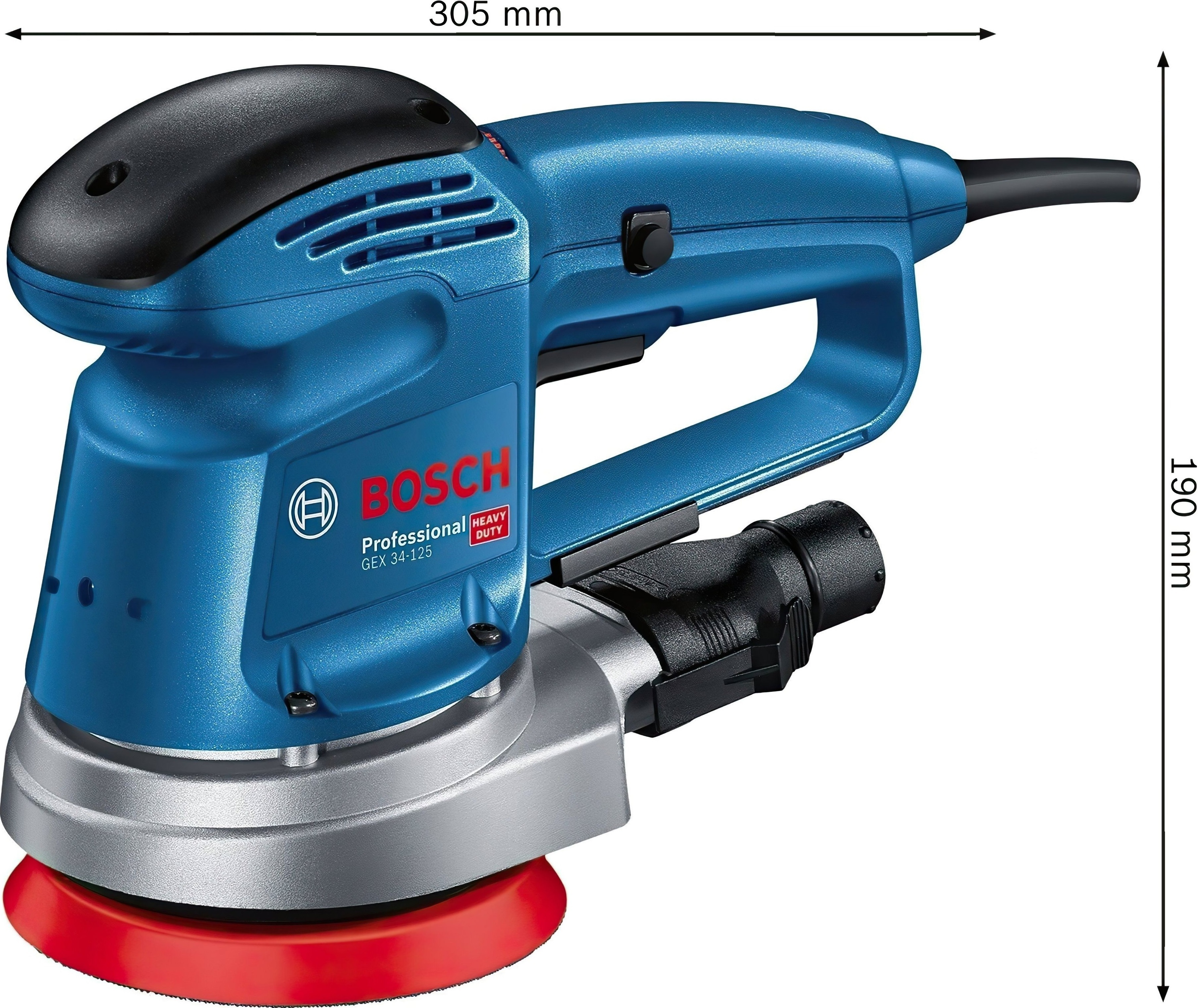 Шліфмашина ексцентрикова Bosch GEX 34-125 (0.601.372.300)фото2