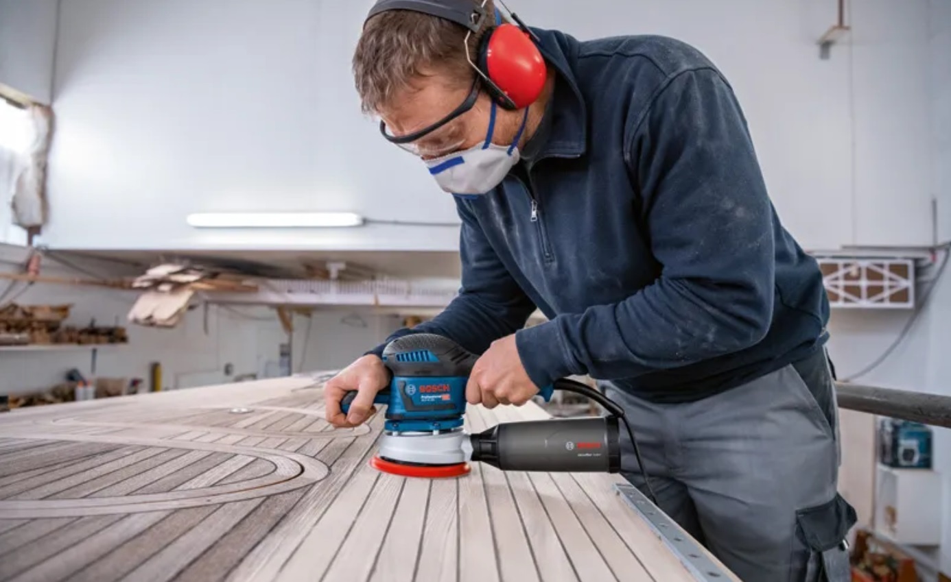 Шлифмашина эксцентриковая Bosch GEX 40-150 (0.601.37B.202) фото 4