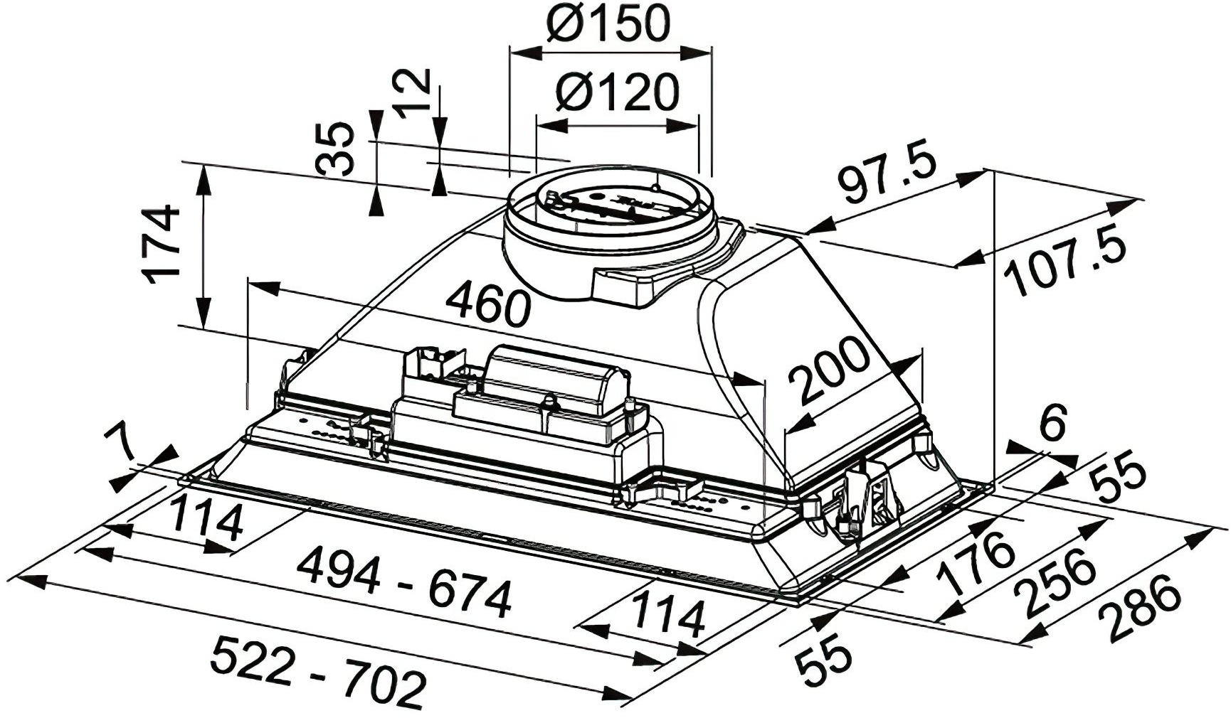 Встраиваемая вытяжка Franke Inca Smart 305.0599.510 фото 2
