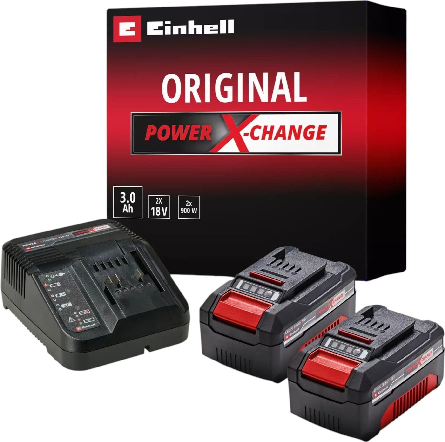 Набор аккумуляторов и зарядного устройства Einhell 18V 2x3,0Ah PXC-Starter-Kit (4512098) фото 4