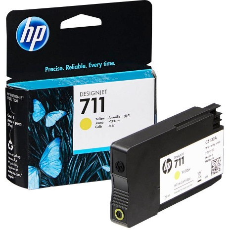 Картридж струменевий HP No.711 DesignJet 120/520 Yellow (CZ132A)фото2