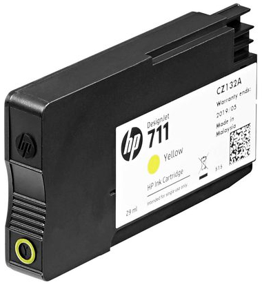 Картридж струменевий HP No.711 DesignJet 120/520 Yellow (CZ132A)фото3