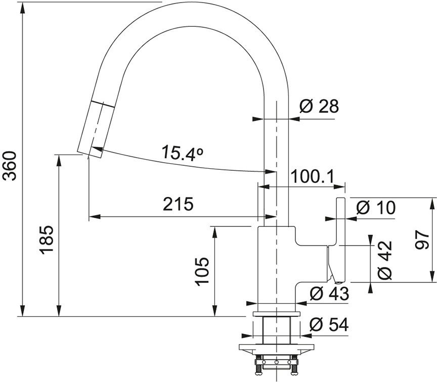 Смеситель Franke Lina (115.0626.081) белый фото 2