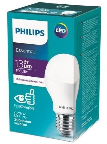 Лампа светодиодная Philips ESS LED Bulb 13W E27 4000K 230V 1CT/12RCA (929002305287) фото 2
