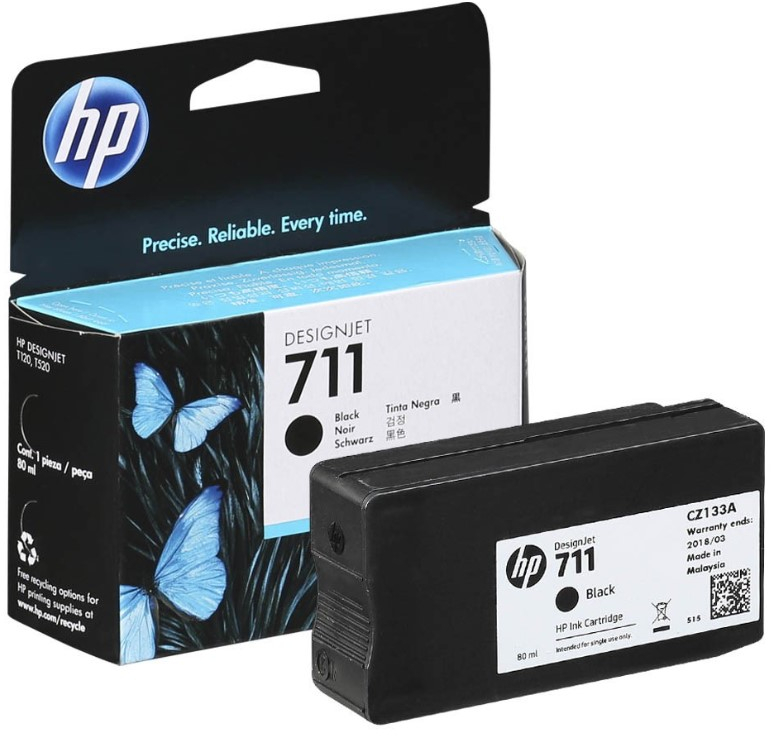 Картридж струйный HP No.711 DesignJet 120/520 Black 80ml (CZ133A) фото 