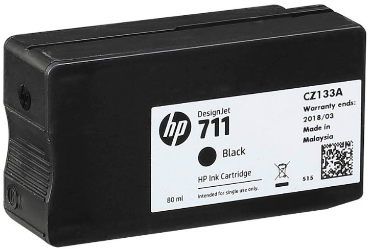 Картридж струйный HP No.711 DesignJet 120/520 Black 80ml (CZ133A) фото 