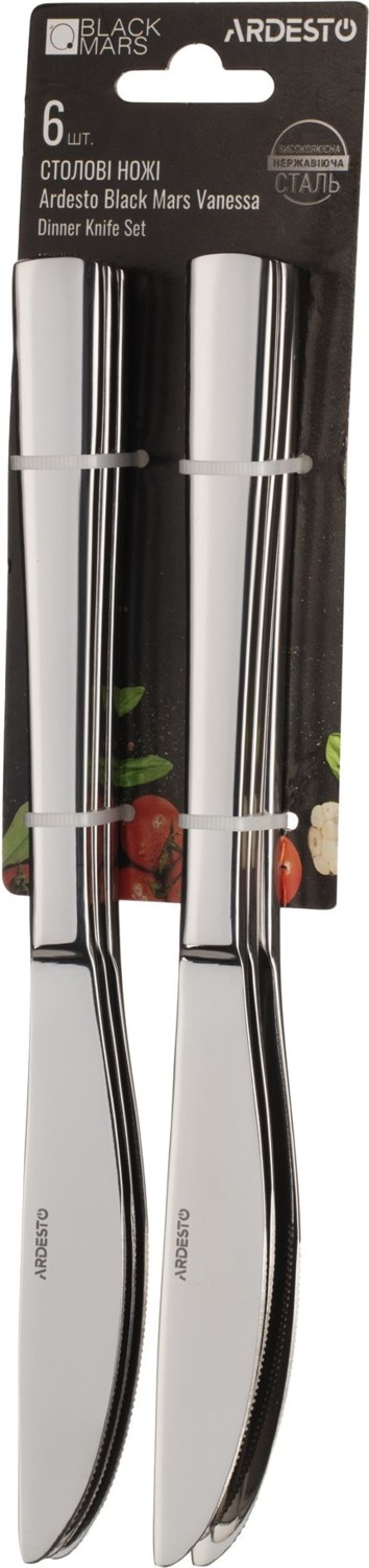 Набор столовых ножей Ardesto Black Mars Vanessa 6 предметов (AR0706VK) фото