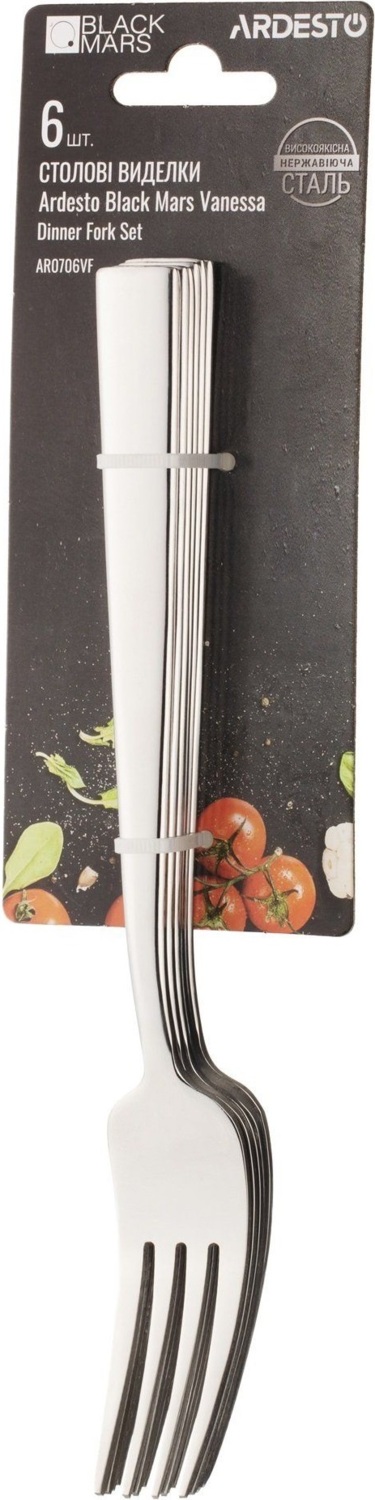 Набор столовых вилок Ardesto Black Mars Vanessa 6 предметов (AR0706VF) фото
