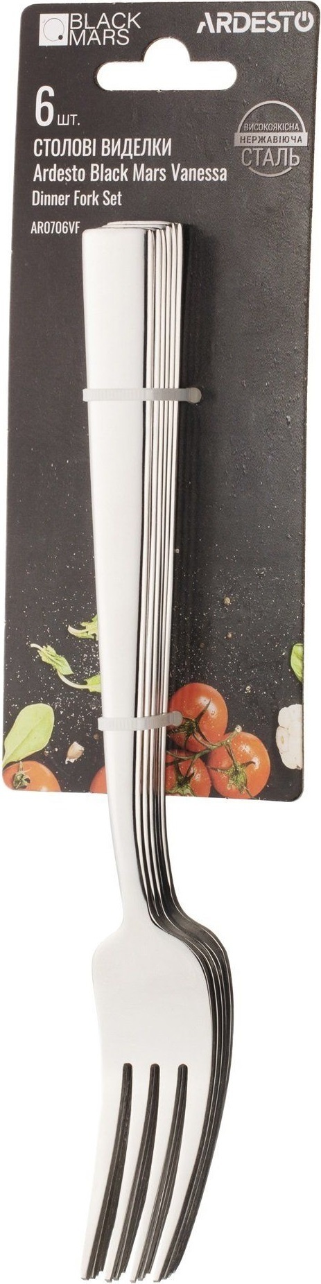 Набор столовых вилок Ardesto Black Mars Vanessa 6 предметов (AR0706VF) фото 2