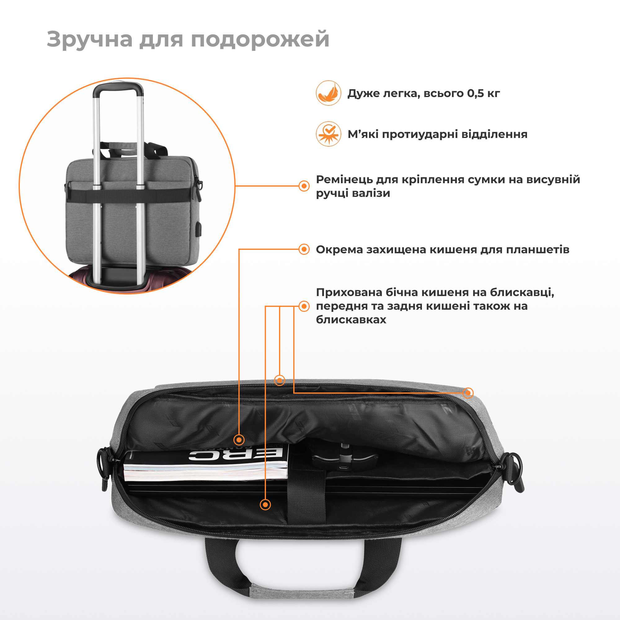 Сумка 2E, Melange 16" (2E-CBN9265BK) фото 