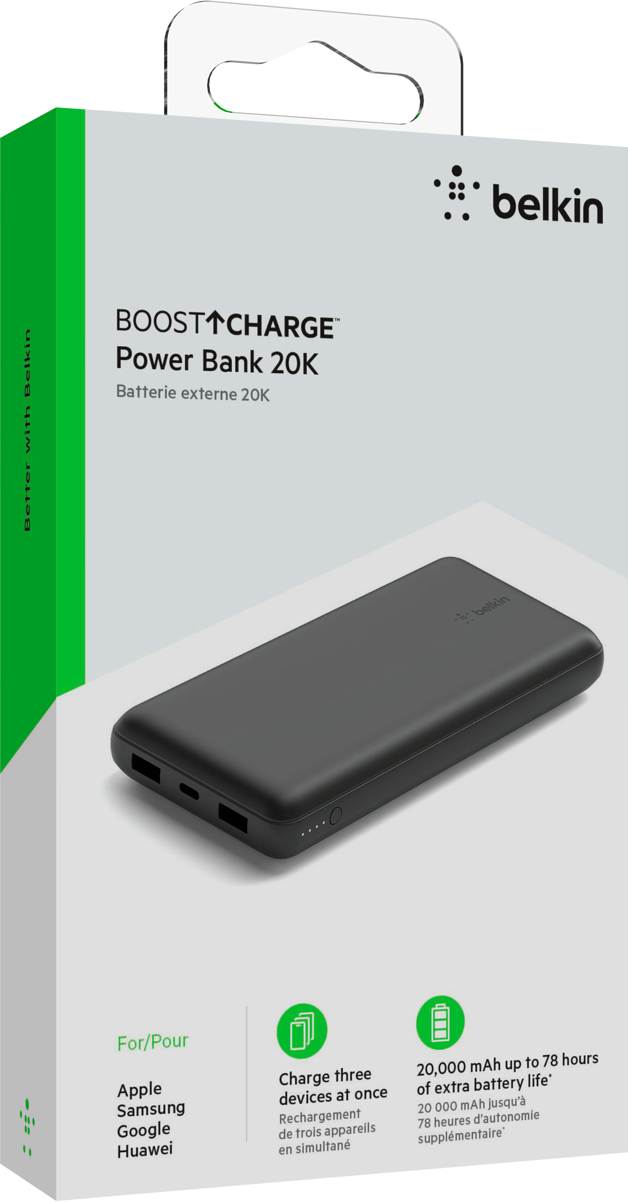 Портативный аккумулятор Belkin 10000mAh, 15W Dual Black (BPB011BTBK) фото 7