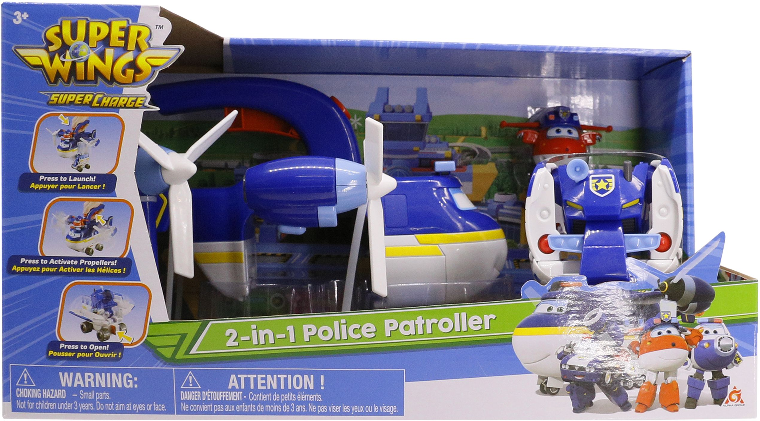 Игровой набор Super Wings 2-in-1 Police Patroller 2в1 Полицейский транспорт фото 9