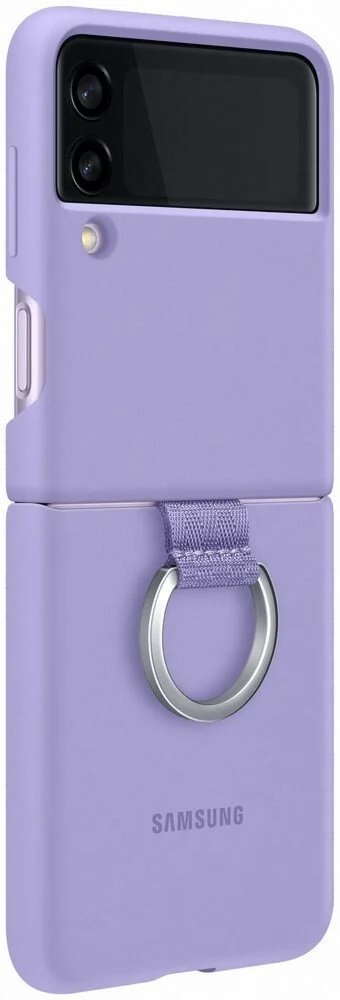 Чехол Samsung для Galaxy Flip 3 Silicone Cover with Ring Lavender (EF-PF711TVEGRU) фото 3
