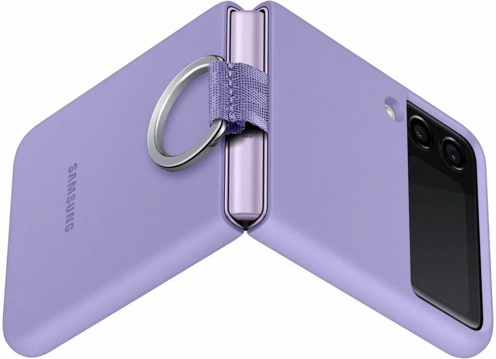 Чехол Samsung для Galaxy Flip 3 Silicone Cover with Ring Lavender (EF-PF711TVEGRU) фото 6