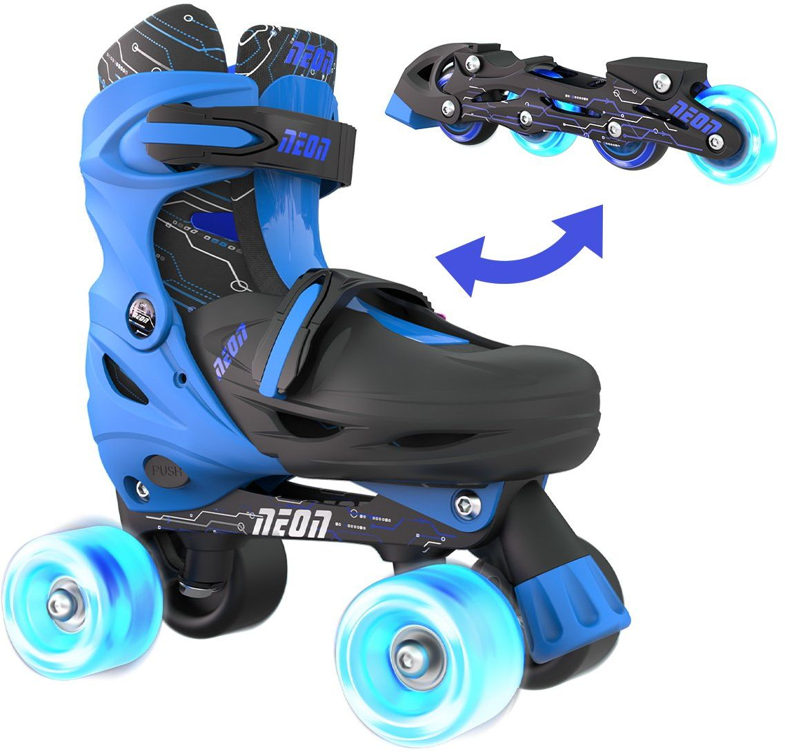 Роликові ковзани Neon Combo Skates Синій (Розмір 34-37)фото3