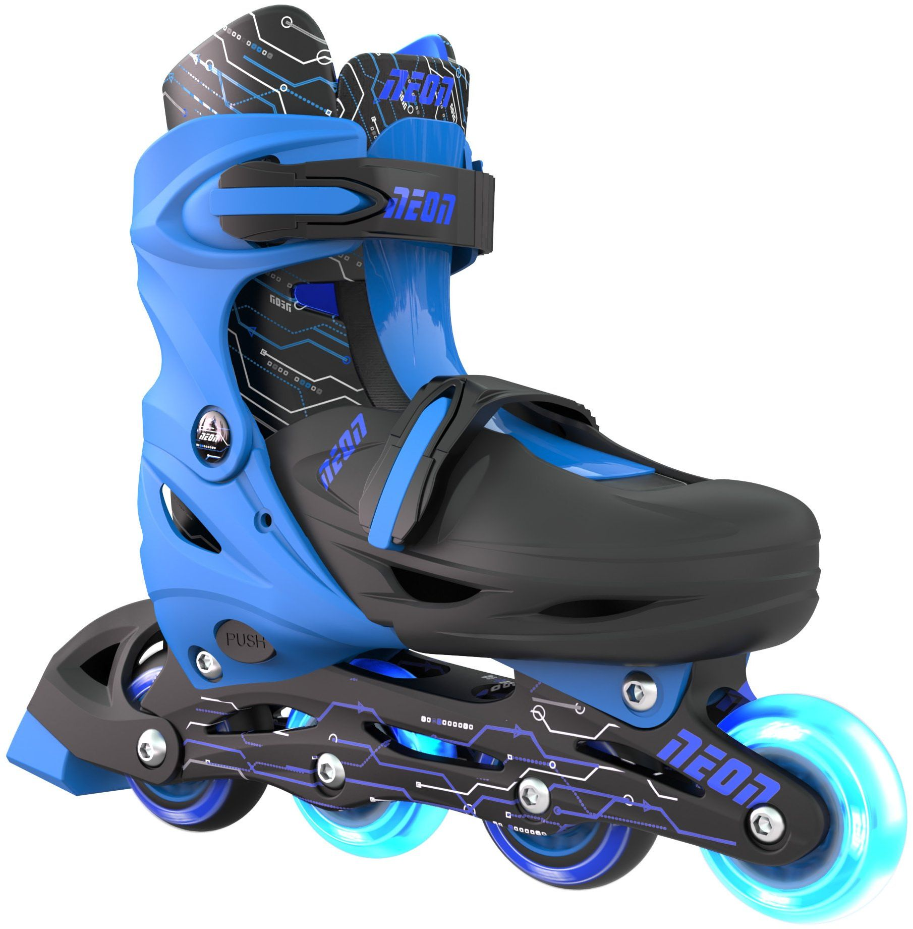 Роликові ковзани Neon Combo Skates Синій (Розмір 34-37)фото4