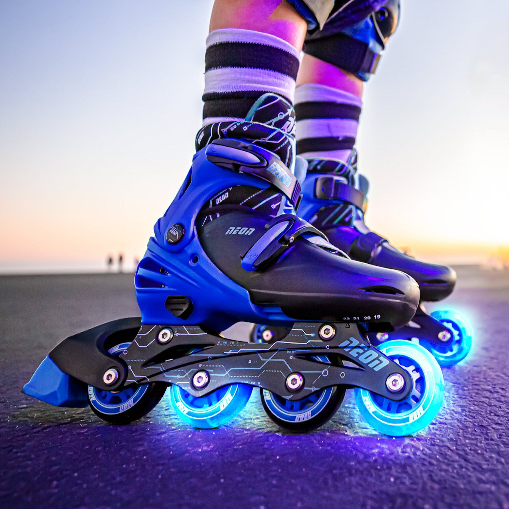 Роликові ковзани Neon Combo Skates Синій (Розмір 34-37)фото10