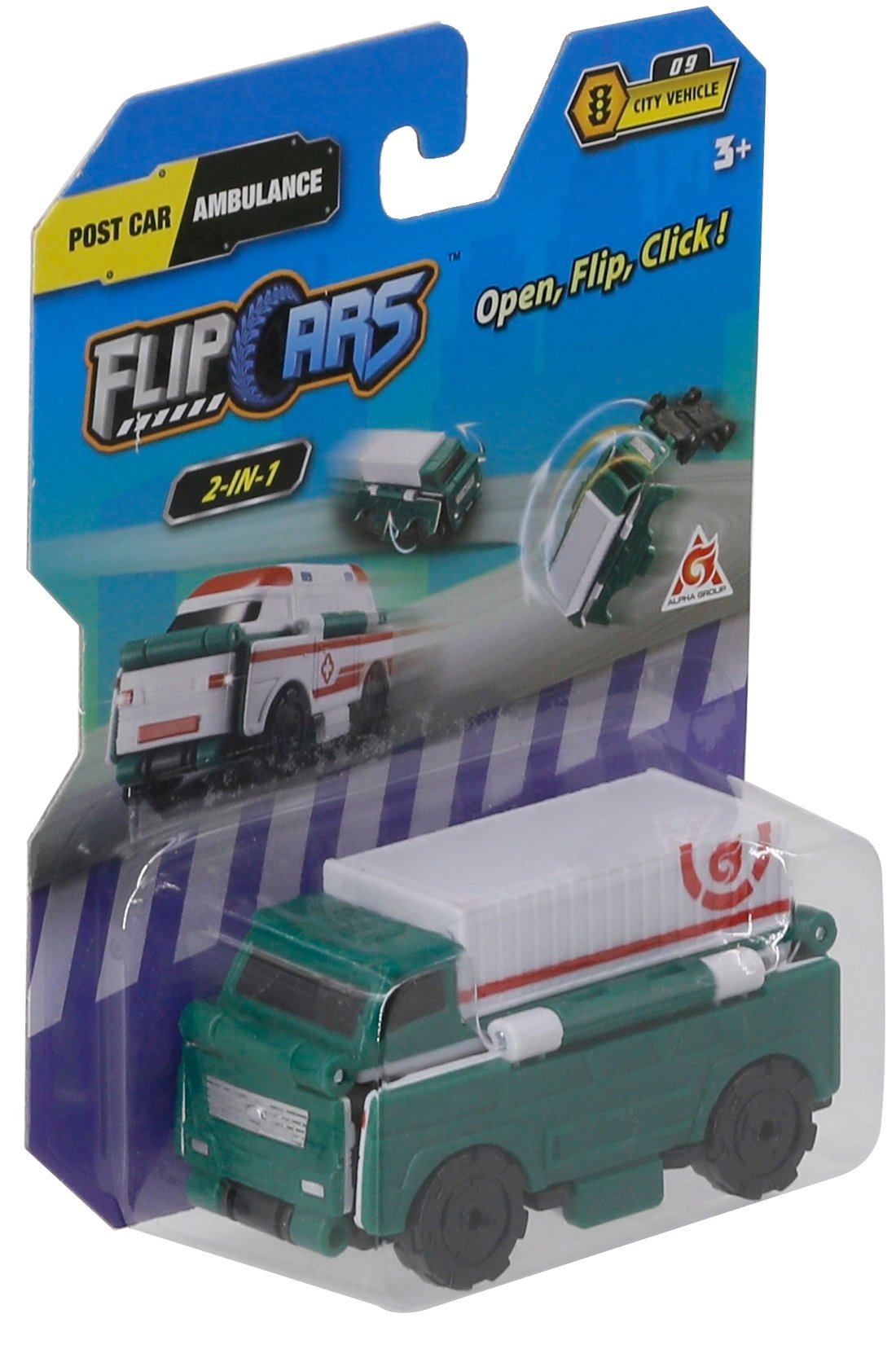 Машинка-трансформер Flip Cars 2 в 1 Вантажівка і Швидка допомогафото2