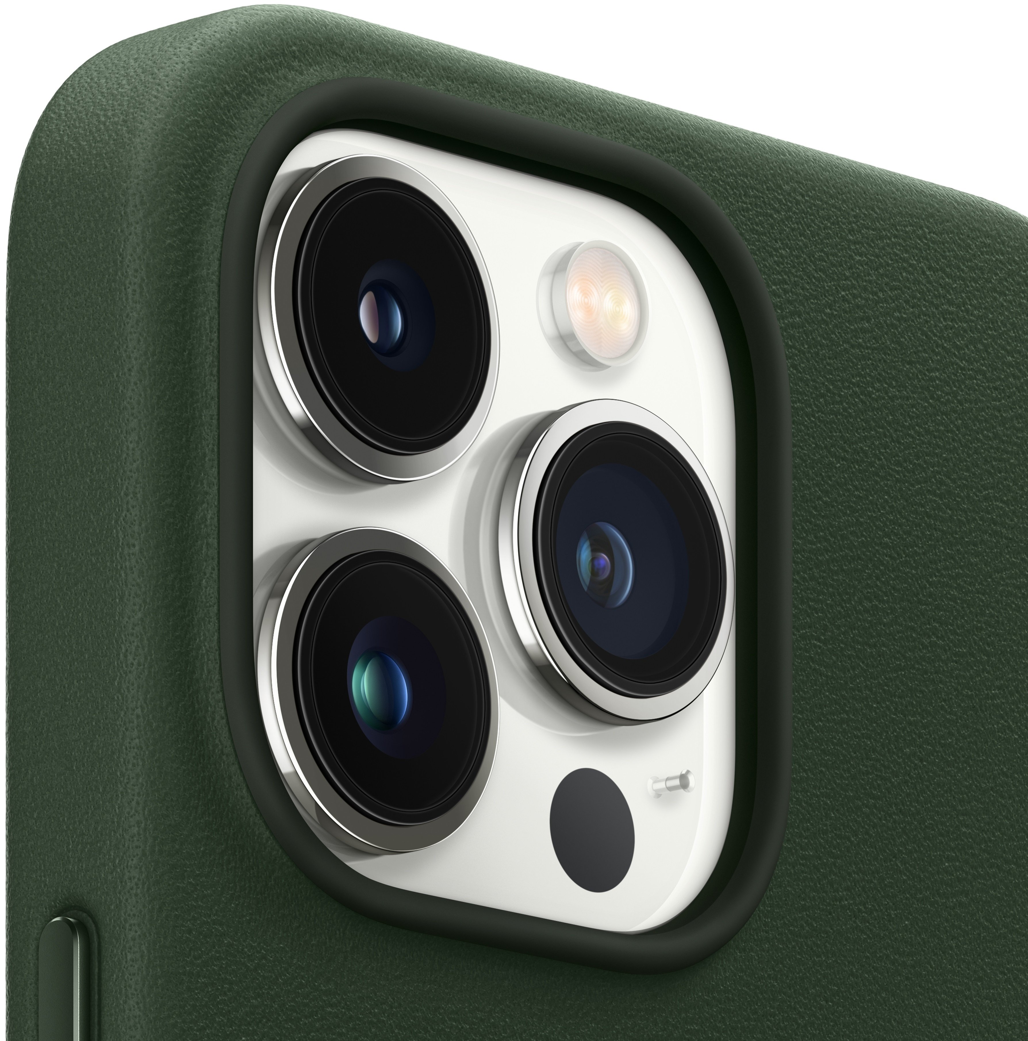 Чохол Apple для iPhone 13 Pro Leather Case with MagSafe Sequoia Green (MM1G3ZE/A)фото3