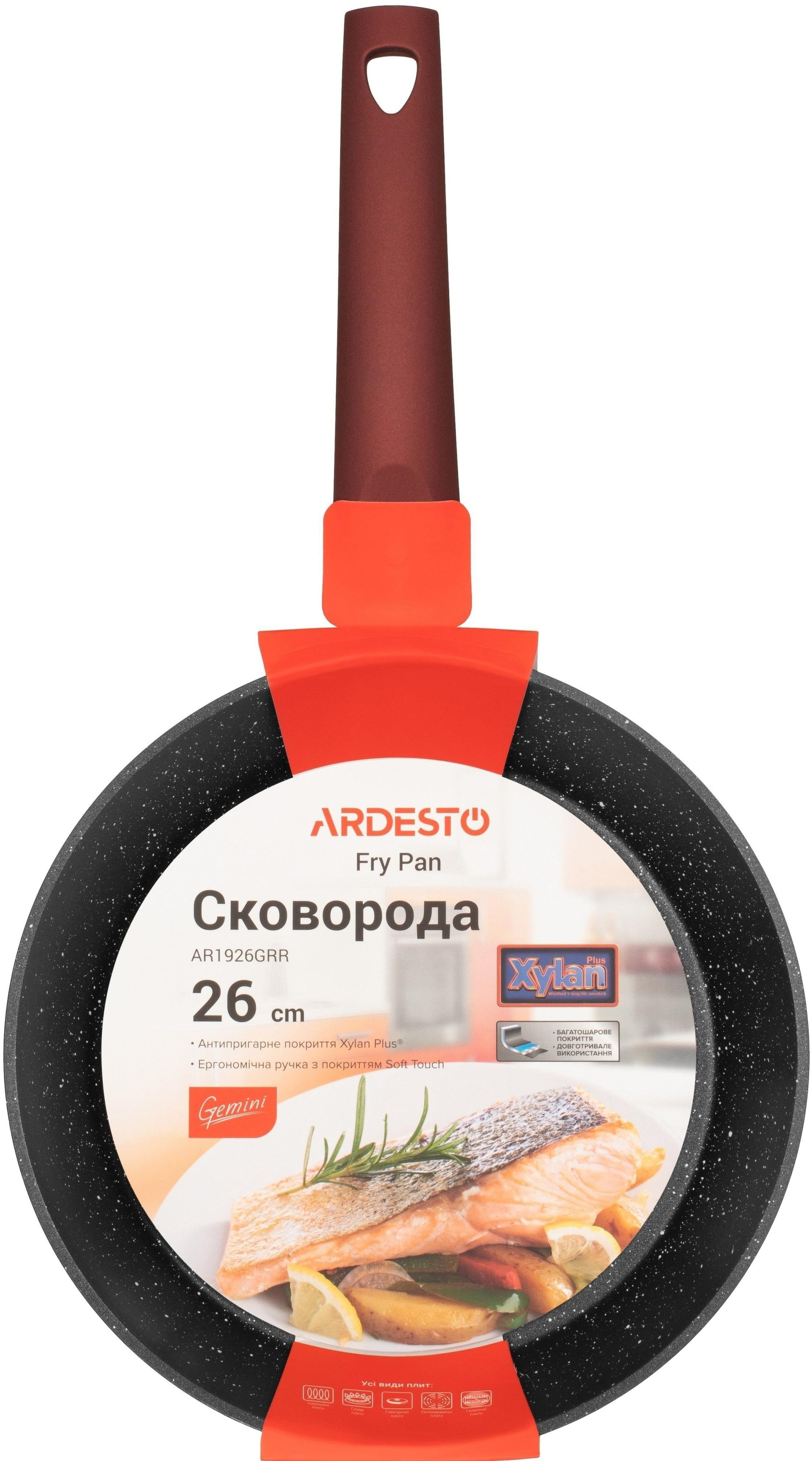 Сковорода ARDESTO Gemini Molise 26 см, червона, алюміній (AR1926GRR)фото5