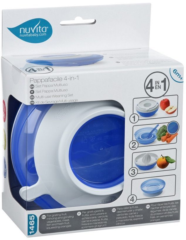 Тарелка малыша Nuvita 4в1 6м+ Синяя (NV1465BLUEPROMO) фото