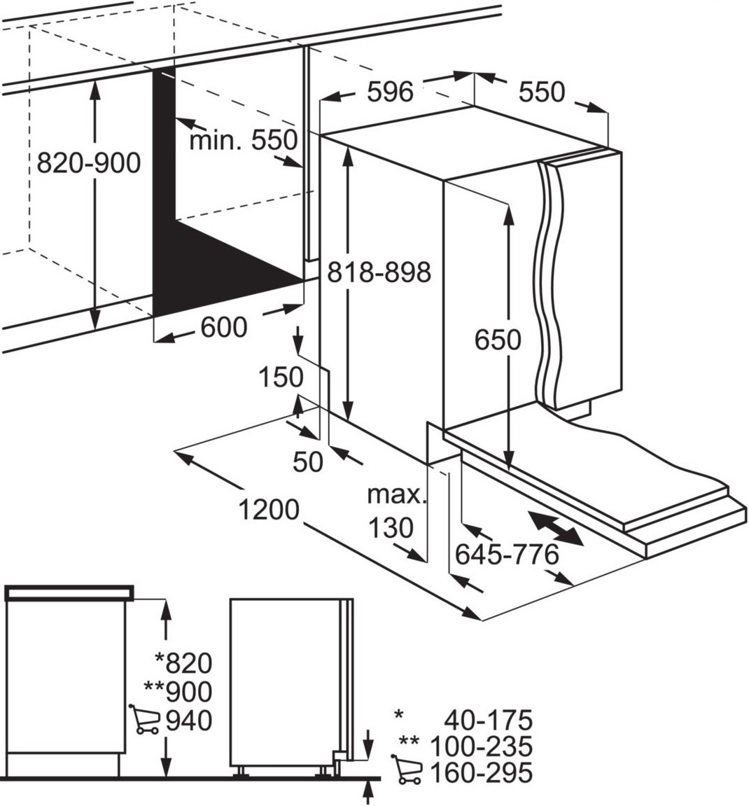 Встраиваемая посудомоечная машина Electrolux EEA917120L фото 