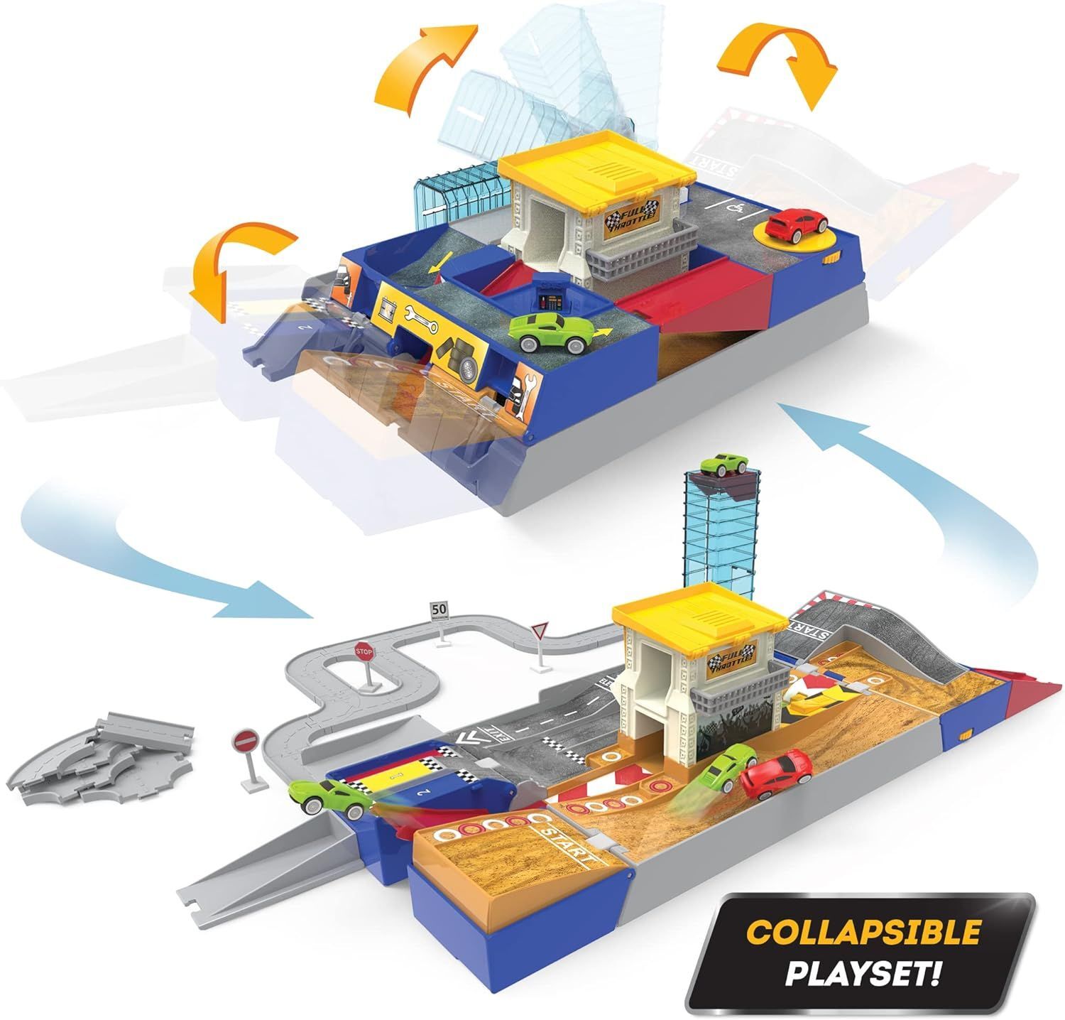 Ігровий набір DRIVEN POCKET SERIES Гоночна траса 2в1, 80 дет. (WH1108Z)фото6