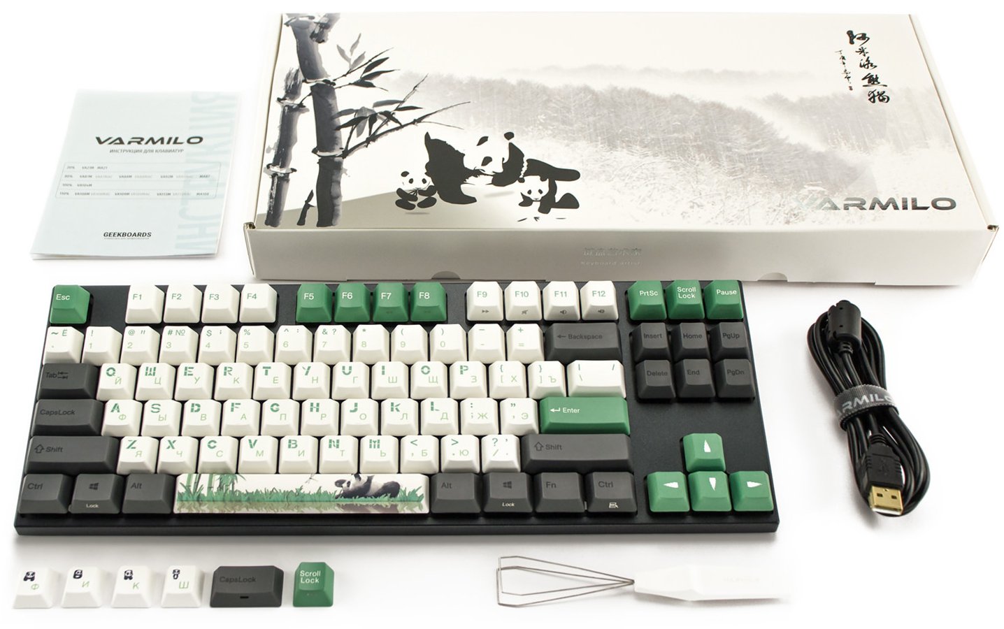 Игровая клавиатура Varmilo MA87M V2 Panda R2, EC Sakura V2,RU (A33A029A9A3A06A026) фото 10