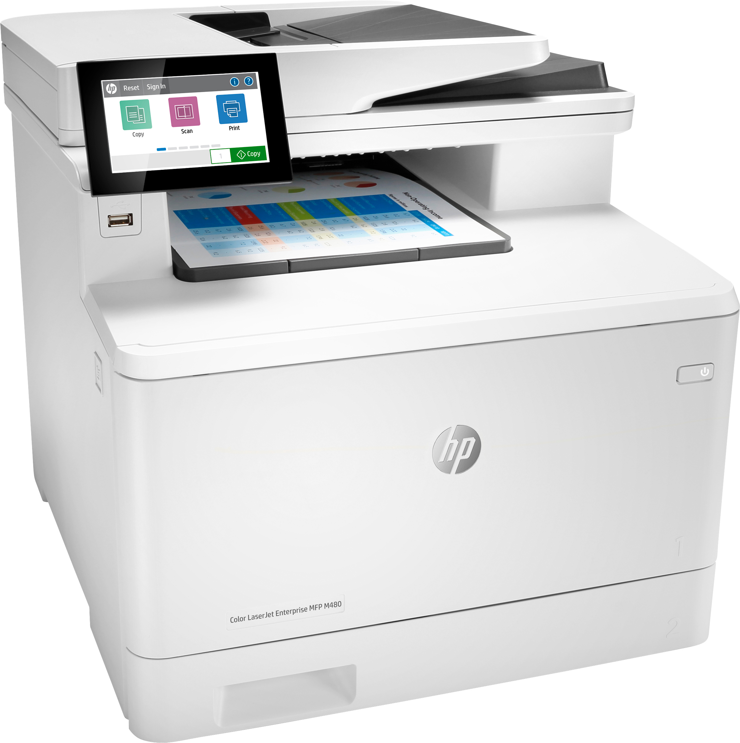 МФУ лазерное HP Color LJ Enterprise M480f (3QA55A) фото 2